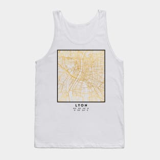 LYON FRANCE CITY STREET MAP ART Tank Top